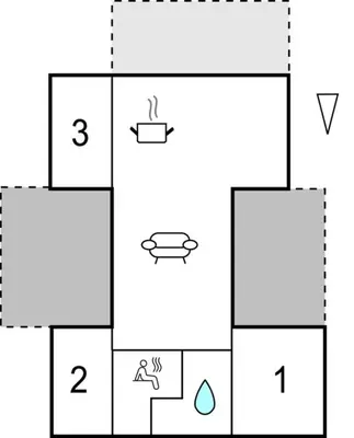 a block diagram of a box with four squares at Nice Home In Thisted With Kitchen in Thisted