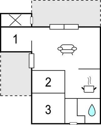 a block diagram of a block diagram of a house at Holiday Home Svenstibakkevej Frøstrup in Frøstrup