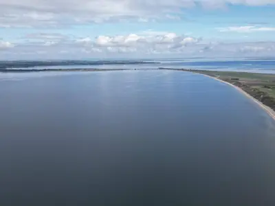 an aerial view of a large body of water at 8 person holiday home in Struer-By Traum in Struer