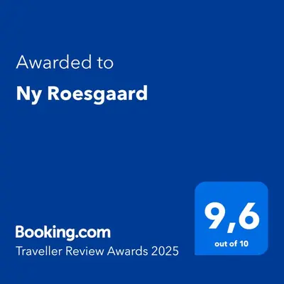 a screenshot of a phone with the text awarded to my rosccard at Ny Roesgaard in Lemvig