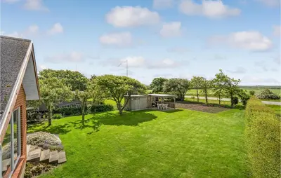 an aerial view of a yard with a gazebo at Awesome Home In Vestervig With Wifi in Vestervig