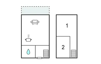 a drawing of a building with the number two at Gorgeous Apartment In Lemvig in Lemvig