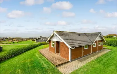a small house with a pitched roof at Stunning Home In Vinderup With Sauna in Vinderup