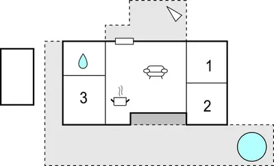 a floor plan of a house at 3 Bedroom Stunning Home In Thyholm in Thyholm