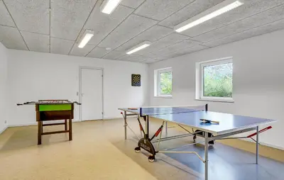 a ping pong table in the middle of a room at Cozy Home In Vestervig With Wifi in Vestervig