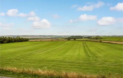 a field of green grass with a blue sky and clouds at Gorgeous Home In Lemvig With Wifi in Lemvig