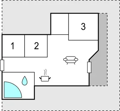 a block diagram of a house at Stunning Home In Lemvig With Wifi in Lemvig