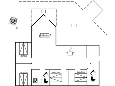 a schematic diagram of the experimental setup at Holiday Home Elfrun - 250m from the sea by Interhome in Harboør