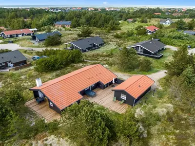 an overhead view of a home with an orange roof at Holiday Home Antto - 900m from the sea by Interhome in Torsted