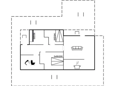 a floor plan of a house at Holiday Home Amber - 500m from the sea by Interhome in Torsted