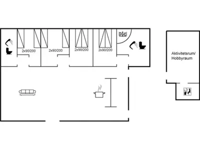 a schematic diagram of the experimental facility at Holiday Home Helli - 650m from the sea by Interhome in Torsted