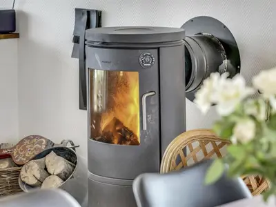 a stove that is sitting on a counter at Holiday Home Fabiana - 350m from the sea by Interhome in Torsted