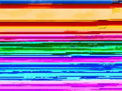 a colorful wall with many different colored lines at Holiday Home Stina - 250m from the sea by Interhome in Løkken