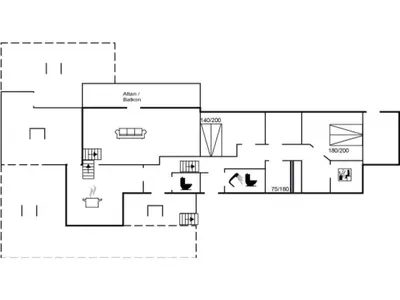 a floor plan of a house at Holiday Home Stina - 250m from the sea by Interhome in Løkken
