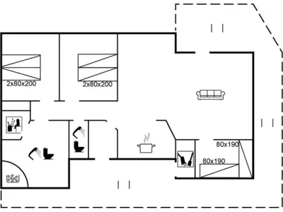 a floor plan of a house with diagrams at Holiday Home Elvan - 450m from the sea by Interhome in Løkken