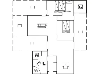 a floor plan of a house at Holiday Home Josten - 500m from the sea by Interhome in Saltum
