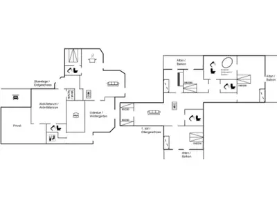 a floor plan of a house at Holiday Home Gertrudis - 2km to the fjord by Interhome in Frøstrup
