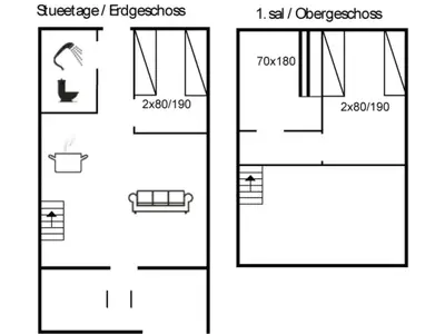a schematic diagram of the experimental facility at Apartment Dineke - 200m to the fjord by Interhome in Vestervig