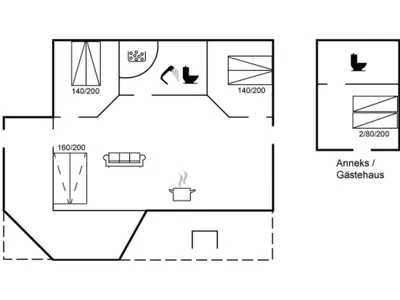 a schematic diagram of the experimental facility at Holiday Home Flugha - 500m to the fjord by Interhome in Thyholm