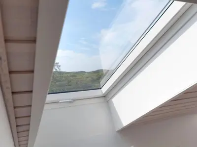 a skylight window in a house at Holiday Home Ara - 700m from the sea by Interhome in Pandrup