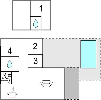 an illustration of a diagram of a box with four numbers at Nice Home In Blokhus With Sauna in Blokhus