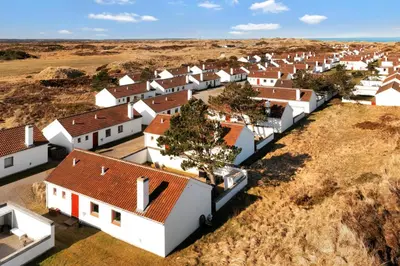 an aerial view of a village with white houses at Beautiful Home In Pandrup With 2 Bedrooms And Wifi in Pandrup