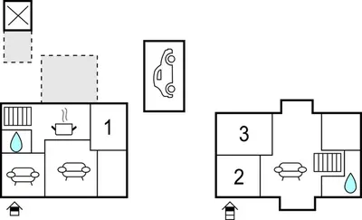 a block diagram of a house with four floors at Stunning Home In Vestervig With Wifi in Vestervig