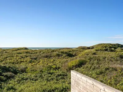 a wooden fence on top of a grassy field at Holiday Home Rauli - 50m from the sea by Interhome in Saltum